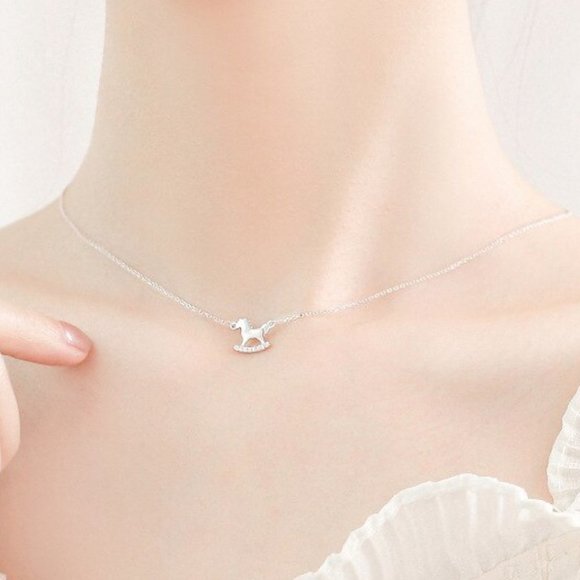 Jewelry - NEW Silver Cute Horse Necklace